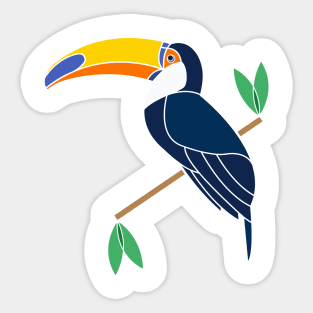 Minimalist Toucan Sticker